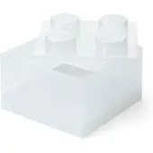 LEGO Brique de rangement translucide - blanc