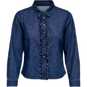 ONLY Chemisier 'ONLKaya' bleu denim