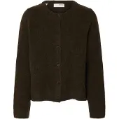 Selected Cardigan 'SLFLulu' brun foncé
