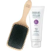 Marlies Möller Coffret Marine Moisture de , brosse pour cuir chevelu + shampooing quotidien doux, sans silicone, 100 ml, nettoyage en profondeur et soin tout en douceur.