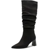 Tamaris Bottes femme antidérapantes à tige froncée 1-25507-45, Taille:39 EU, Couleur:Noir