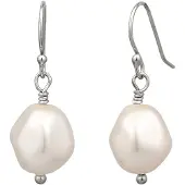 Elli Boucles d'oreilles argent / blanc perle
