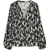 Vero Moda Chemisier 'VMFANINI' bleu nuit / kaki / blanc