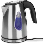Lacor 69297-Agua Herge électrique, 1,7L, 2200W, acier inoxydable. Automatiquement hors tension, filtre amovible et lavable - Déversement sans fil
