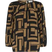 Kaffe Chemisier 'Lorina Amber' marron / noir