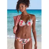 LASCANA Bas de bikini crème / vert / violet / mandarine
