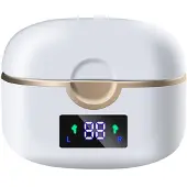 INF Casque sans fil Bluetooth 5.0 avec deux haut-parleurs dynamiques White