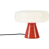 QAZQA Lampe de table rétro rouge et blanche - Knob