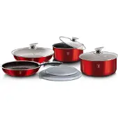 Berlinger Haus komplet garnków 9-el. click and cook metallic line burgundyBH6145