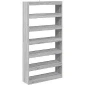 vidaXL Bibliothèque Sonoma gris 100 x 30 x 198 cm Bois d'ingénierie