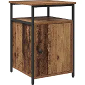 vidaXL Cabinet de chevet Vieux bois Bois d'ingénierie
