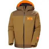 Helly Hansen - Veste de ski imperméable et isolée en PrimaLoft Balck Eco&reg; - Powdreamer 2.0 Jacket Sepia pour Homme - Taille S - Marron