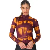 Castelli Blur Thermal Long Sleeve Jersey Rouge,Violet S Femme