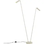 QAZQA Lampadaire moderne beige 2 lumières GU10 35mm - Thomas