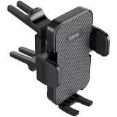 Hama Support de téléphone portable de voiture pour aération ronde, Support pour smartphone, Noir