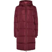 Pieces Veste doudoune Longue Janni Femme Tawny Port
