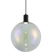 QAZQA Suspension design noire avec verre arc-en-ciel 35cm - Mallon