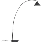 QAZQA Lampadaire rétro noir avec intérieur blanc - Triangolo
