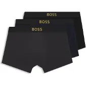 BOSS Gold Logo 10272529 Trunk Boxers 3 Units Noir L Homme