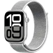 Crong Bracelet sport Apple Watch 42mm (20 mm, Nylon), Sangles de montre, Gris, Argent