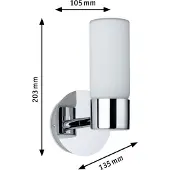 Paulmann Applique Murale , Eleon, dimmable, Métallique, Salle de bains, Métal, Moderne