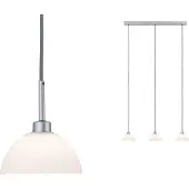Paulmann Lampe suspendue Parana à 3 flammes blanc/chrome mat