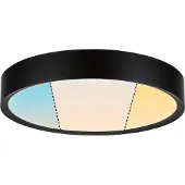 Paulmann Plafonnier , Tega, Noir, Salle de bains, Plastique, Moderne