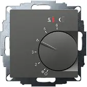 Eberle Régulateur d'ambiance encastré UTE 2800 Anthracite 55x55, 5-30C, AC 230V