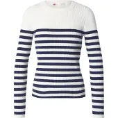 Levi's Pull-over 'Crewneck Rib Sweater' noir / blanc