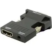 Microconnect Hdmivgaaudiob (Audio, VGA), Adaptateur données + vidéo, Noir