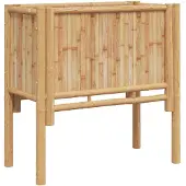 vidaXL Lit surélevé Marron 70 x 35 x 70 cm Bambou