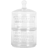 Clayre & Eef Bocal à provisions Ø 17x30 cm Verre transparent
