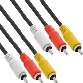 InLine Câble Cinch, , Audio/vidéo 3x Cinch mâle/mâle 0,5m