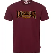 Lonsdale T-Shirt 'Classic' or / bordeaux / rouge foncé / noir