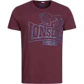 Lonsdale T-Shirt 'Langsett' saphir / rouge foncé