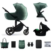 Kinderkraft universalus vežimėlis 3in1 PRIME 2 3IN1 MINK PRO DARK Žalias, KSPRIM02GRE300I