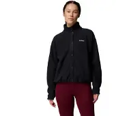Columbia Jasper Ridge Pebbled Snap Full Zip Fleece Noir XS Femme
