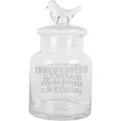 Clayre & Eef Bocal à provisions Ø 13x23 cm Verre transparent