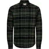 Only & Sons Chemise 'ONSGUDMUND' olive / noir