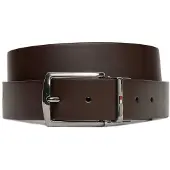 Tommy Hilfiger Ceinture 'Flag Rectangular Buckle Reversible' brun foncé / noir
