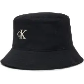 Calvin Klein Jeans Chapeaux 'CK Monogram Embroidery' noir / blanc