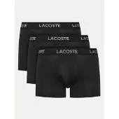 Lacoste Boxers pour homme, 3 pièces, en microfibre, basiques, noirs