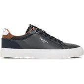 Pepe Jeans Baskets basses 'Kenton Court' bleu marine / marron / blanc