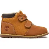 Timberland Pokey Pine Warm Lined Hook&loop Toddler Boots Beige EU 23 Enfants