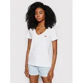 Levi's T-shirt 'The Perfect V-Neck' rouge / blanc