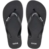BOSS pour homme. 50498208 Tongs Tracy noires (39/40), Plat, Aucun, Synthétique, Beachwear