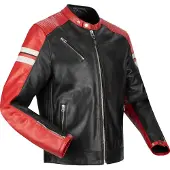 Segura Romeo Motorrad Lederjacke, schwarz/rot, XL
