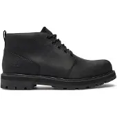 Timberland pour homme. TB0A69TWW021 Britton Road Mid Leather Chukka Boots Black (45.5), Cuir, Noir, Plat, Lacets, Casuel, Durable