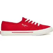 Pepe Jeans Baskets basses 'BRADY' rouge / blanc