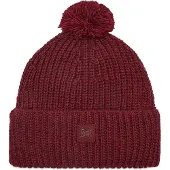 Buff Bonnet unie en tricot et polaire, couleur acajou